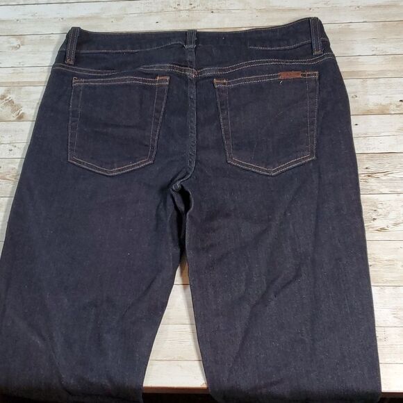 Joe's Curvy Mini Boot Cut Mid Rise Jeans Size 30 Everleight Dark Wash Skinny Leg - Picture 8 of 13